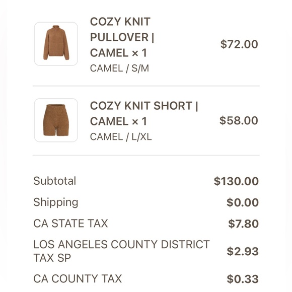 Skims Cozy Knit set in the color Camel. - Picture 5 of 5
